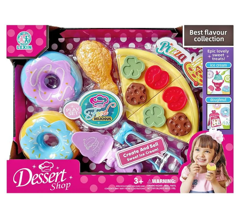 Dessert Shop Πίτσα & Ντόνατς Σε Κουτί 27x5x20εκ. Toy Markt 77-1266 - Toy Markt - 77-1266