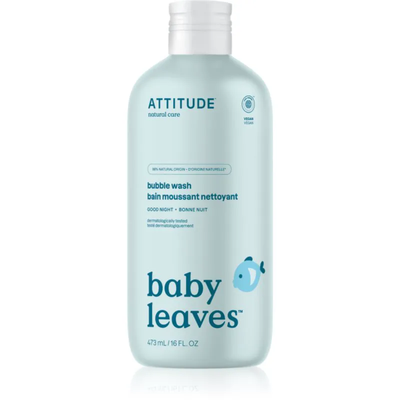 Attitude Baby Leaves Bubble Wash αφρόλουτρο μπάνιου για παιδιά από τη γέννηση 473 ml