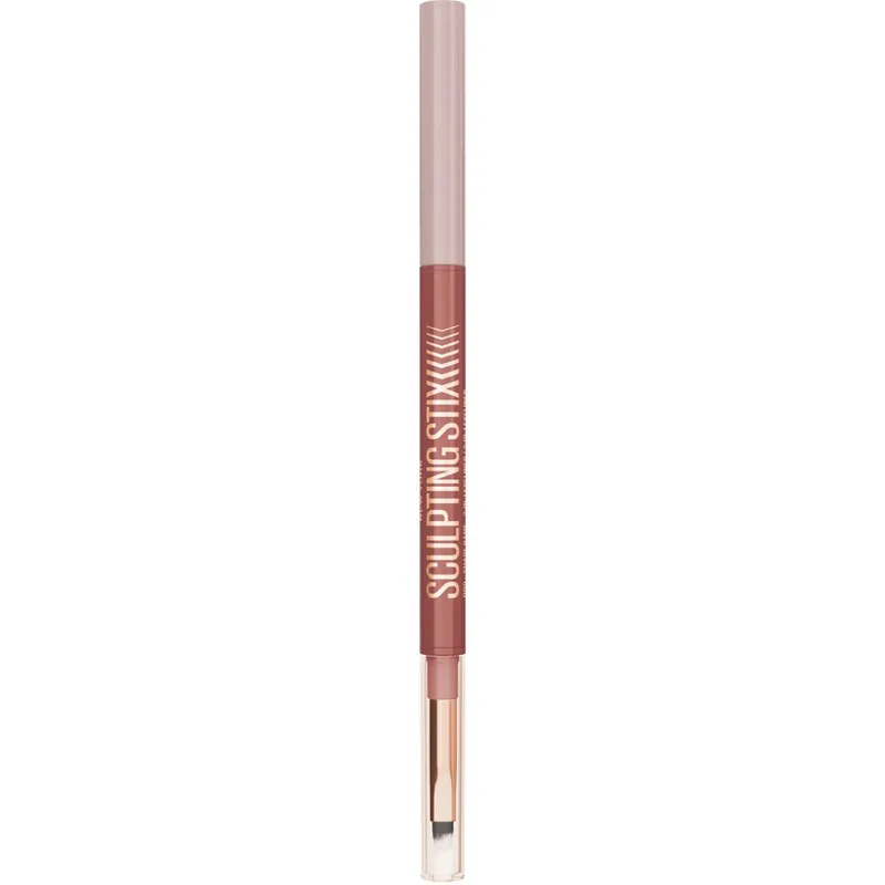 Maybelline Sculpting Stix Eyeliner Μολύβι Ματιών 2 σε 1 με Πινέλο, Πλούσιο Χρώμα & Κρεμώδη Ματ Σύνθεση 011 Rosy Sculpt 1 Τεμάχιο