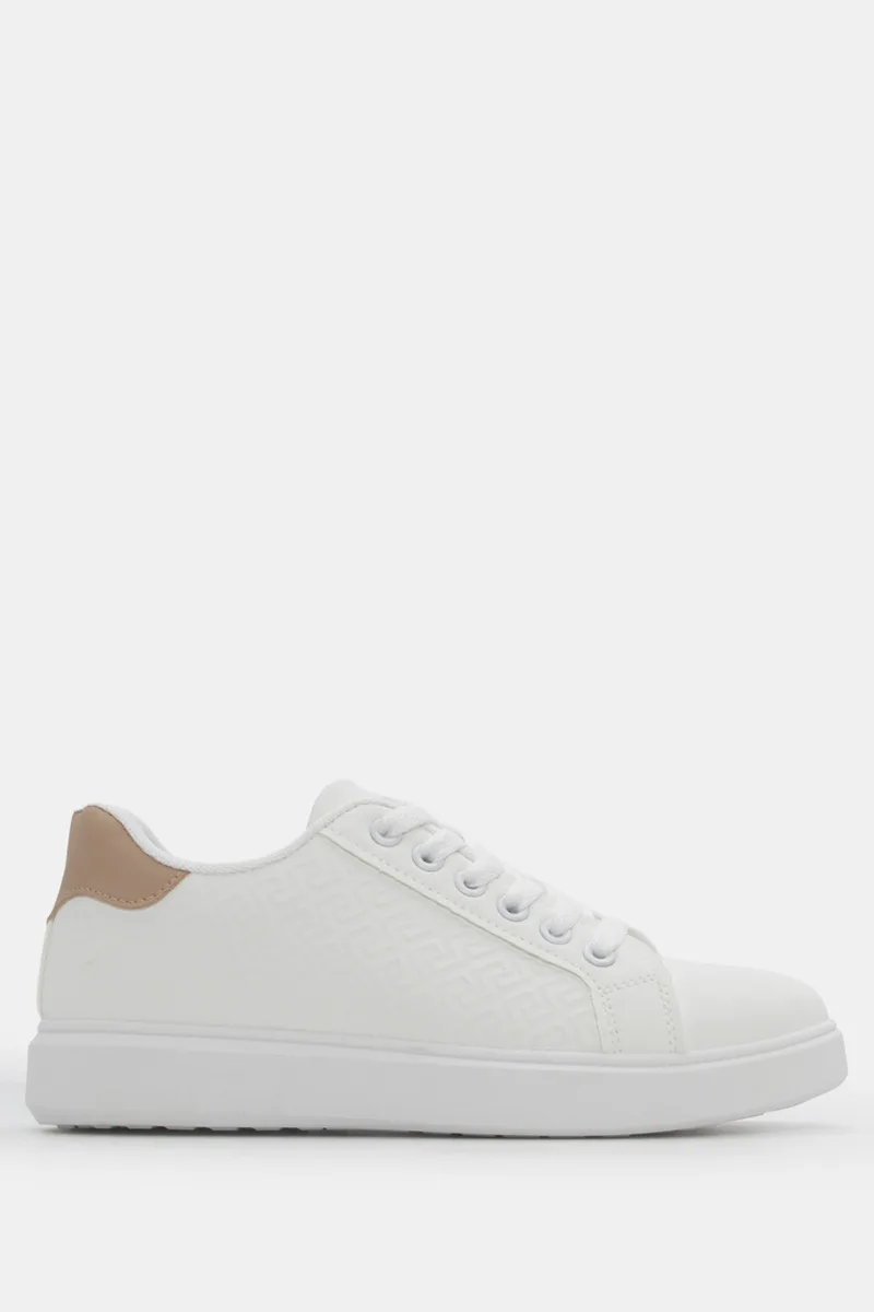 Sneakers σε Συνδυασμό Χρωμάτων - Μπεζ-Σκούρο