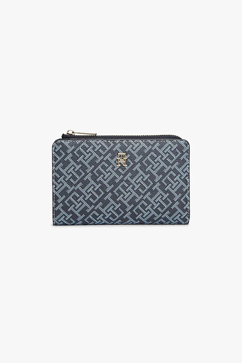 Tommy Hilfiger γυναικείο πορτοφόλι με all-over ανάγλυφο monogram "Icon" - AW0AW18594 Μπλε