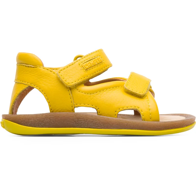 CAMPER Bicho - Πέδιλα Για Firstwalkers - Κίτρινο, Μέγεθος 23, Smooth leather