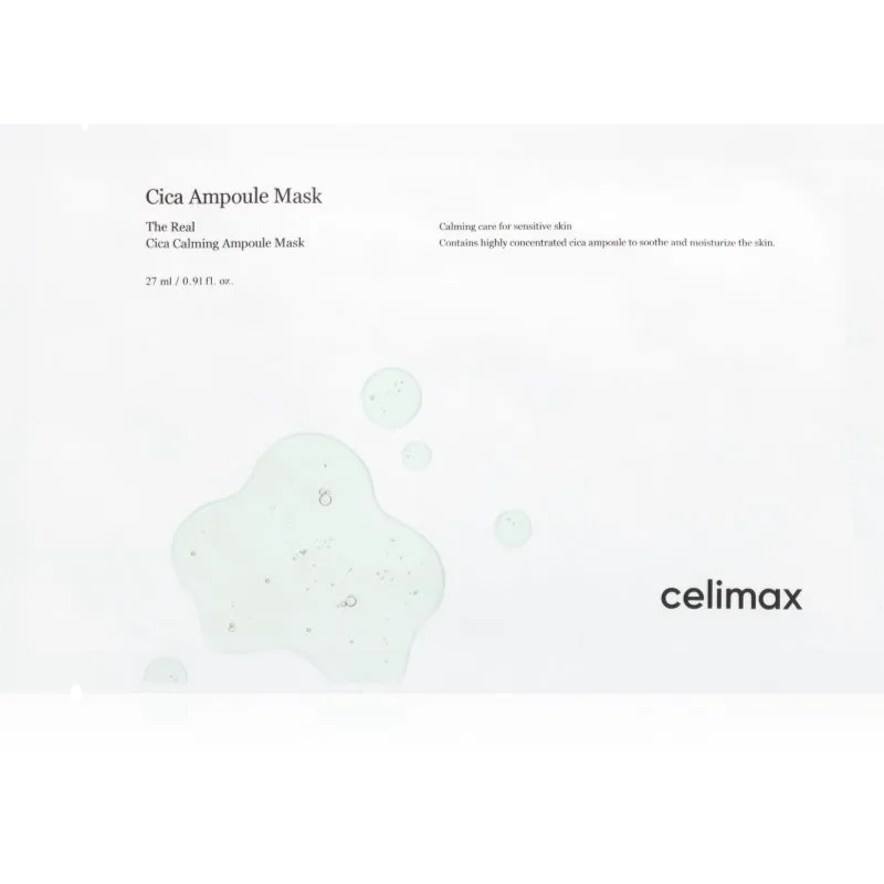 celimax The Real Cica εντατική μάσκα υδρογέλης για να καταπραύνει την επιδερμίδα πρόσωπου 25 ml