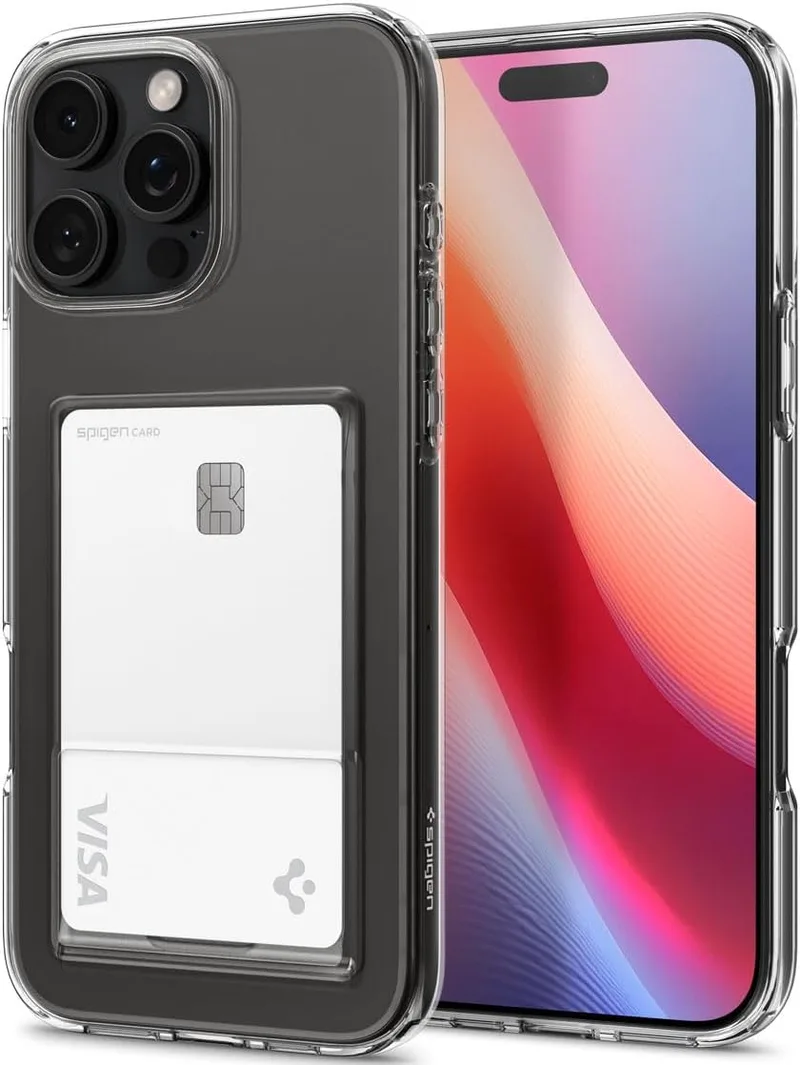 Θήκη Apple iPhone 16 Pro Max - Spigen Crystal Slot Σιλικόνης με Υποδοχή για Κάρτα - Crystal Clear (ACS08011)