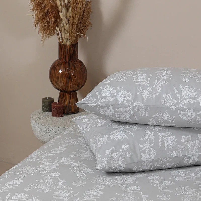 Μαξιλαροθήκη Τεμάχιο 50X70 Sunshine Menta Εμπριμέ 340 Grey (50x70)