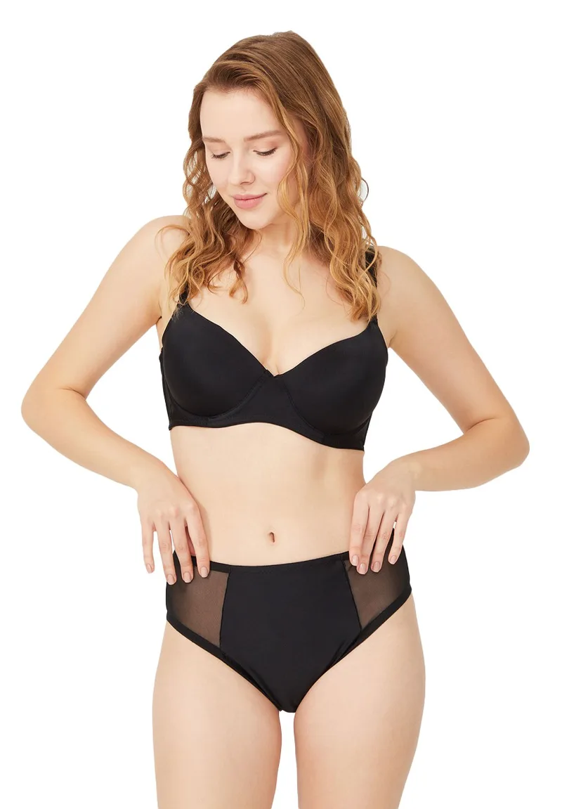 Σετ σουτιέν με ψηλόμεσο Brazil Diana Black CA660A