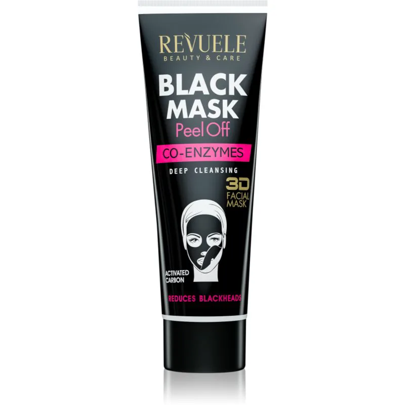 Revuele Black Mask Peel Off Co-Enzymes μάσκα που ξεφλουδίζει κατά των μαύρων κουκίδων 80 ml