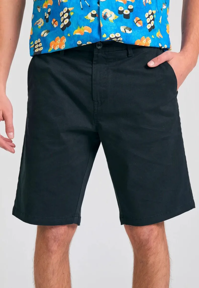 Funky Buddha Ανδρική Βερμούδα Chino FBM011-001-03 Μαύρο