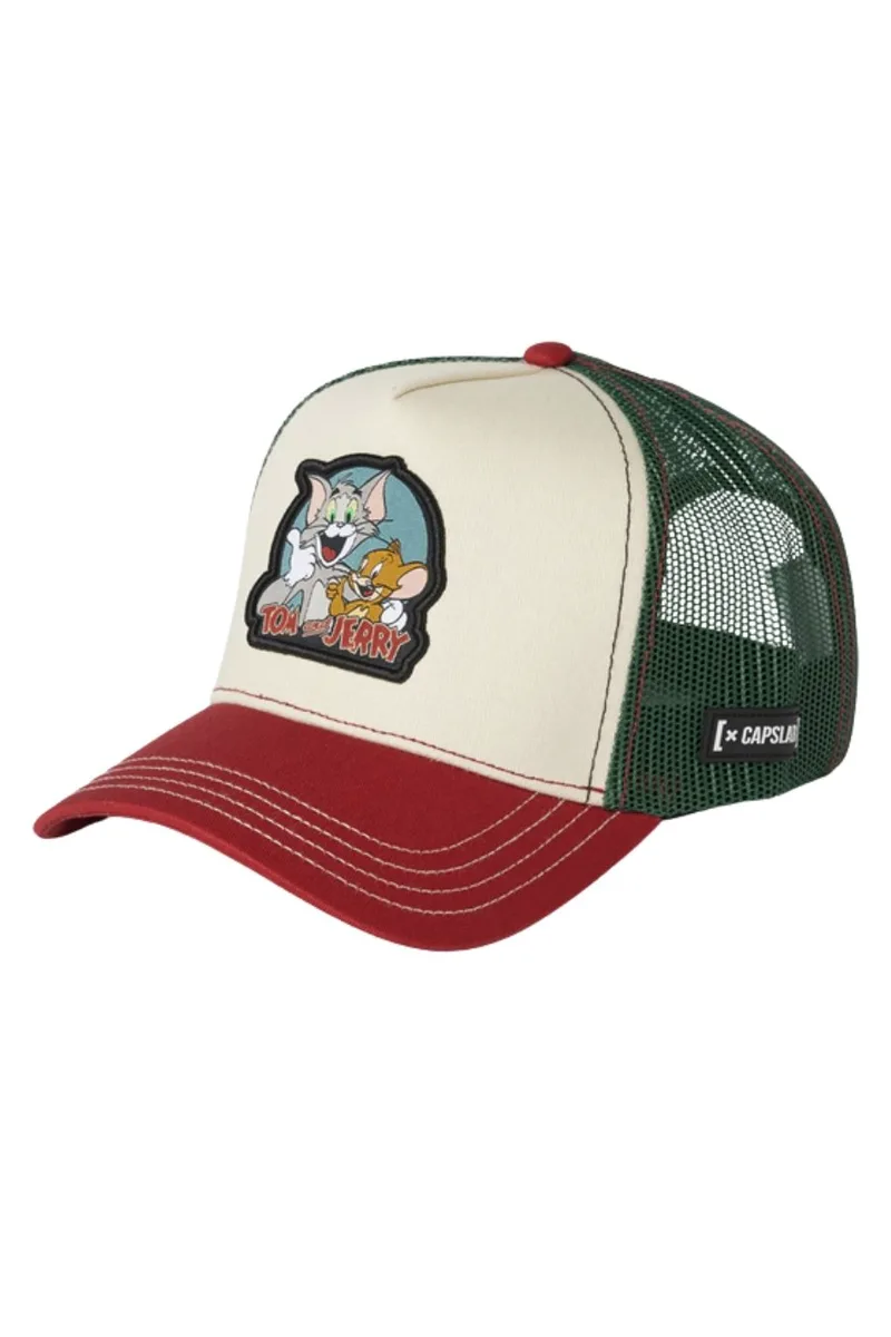 CAPSLAB Tom and Jerry Trucker Καπέλο - Μπεζ-CL/TAJ1/1/CAS/TJ2-BEIGE