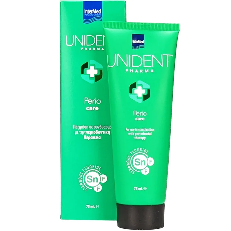 Intermed Unident Pharma Perio Care Οδοντόκρεμα με Φθόριο Ιδανική για Ασθενείς με Περιοδοντίτιδα 75ml
