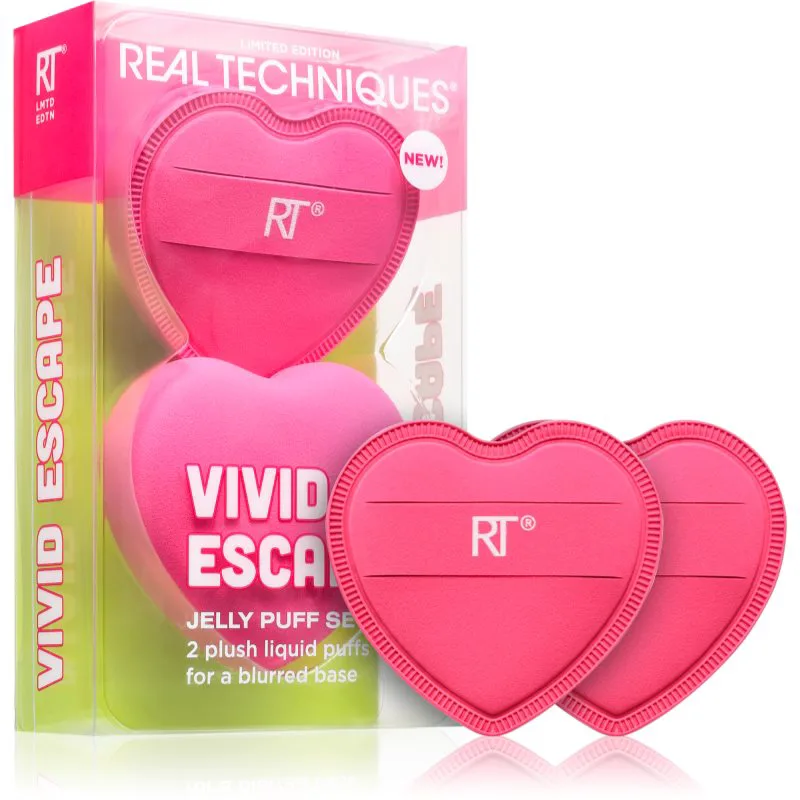 Real Techniques Vivid Escape All About that Base Puff Set σφουγγαράκι για μεικ απ 2 τμχ