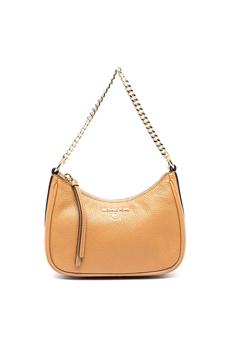 MICHAEL KORS ΤΣΑΝΤΑKI ΧΕΙΡΟΣ JET SET CHARM METAΛΛΙΚΟ LOGO ΤΑΜΠΑ