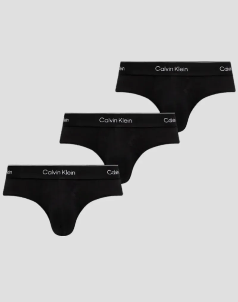 CALVIN KLEIN JEANS HIP BRIEF 3PK LV00NB4388-TM6 TotalBlack