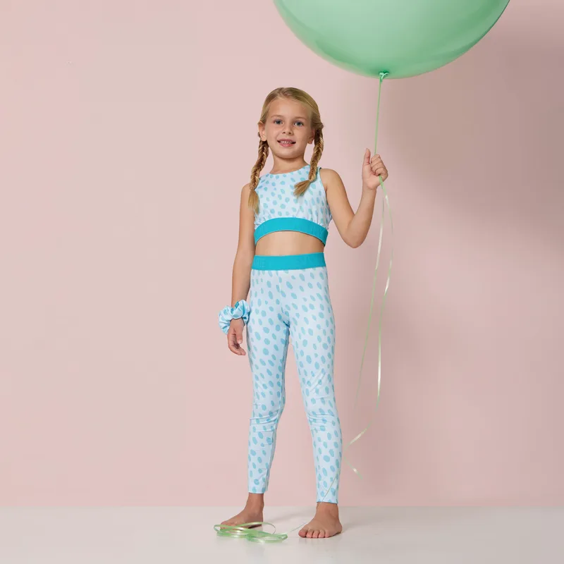 GIRL'S ACTIVE TOP AQUA DROPES
