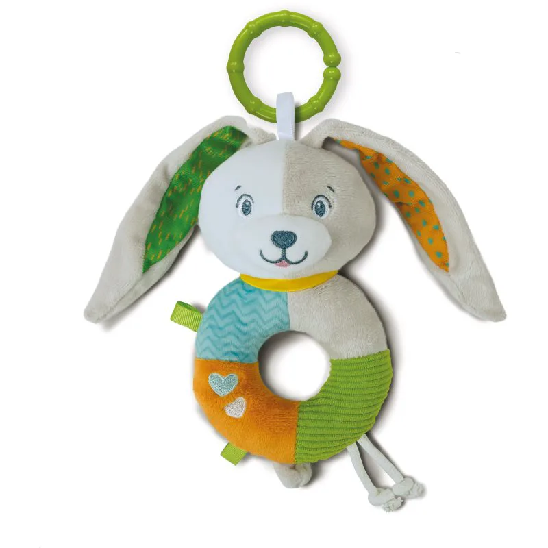 Clementoni Baby Lovely Soft Bunny Rattle κουδουνίστρα 1 τμχ
