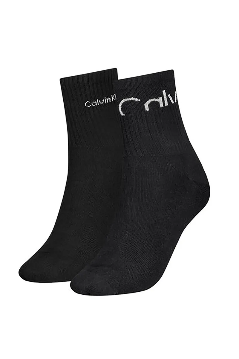 Calvin Klein γυναικείες κάλτσες Short Sock Cut Logo (Συσκ. με 2 ζεύγη)-701235518-001