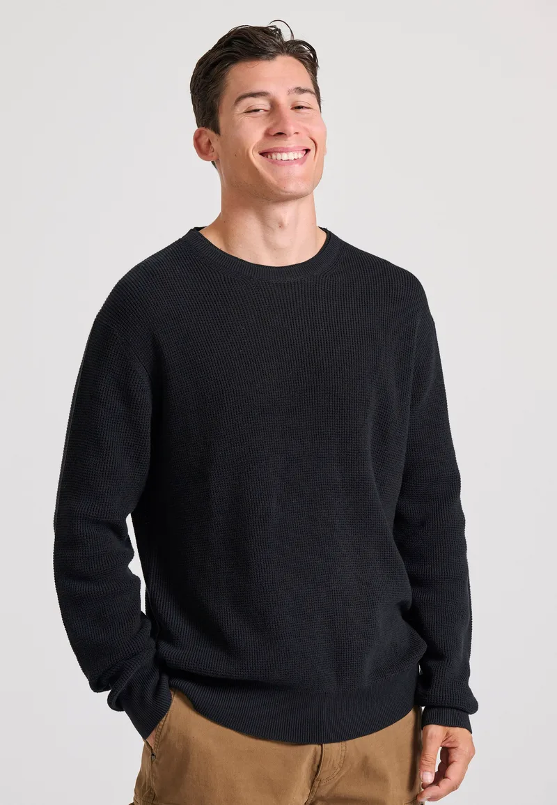 Loose fit casual πλεκτή μπλούζα με ανάγλυφη υφή