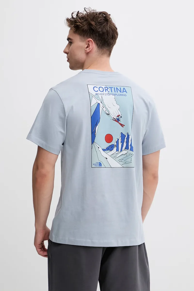 The North Face t-shirt Ανδρικό βαμβακερό MOUNTAIN CELEBRATION