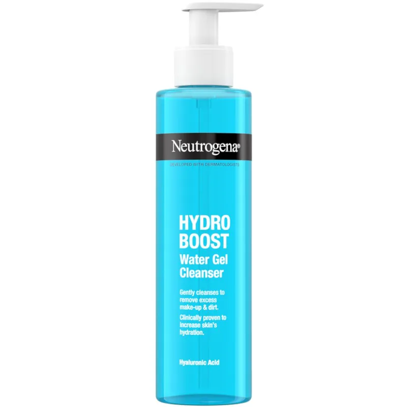 Neutrogena Hydro Boost Water Cleanser Gel with Hyaluronic Acid Gel Καθαρισμού - Ντεμακιγιάζ Προσώπου με Υαλουρονικό Οξύ, Κατάλληλο για Όλους τους Τύπους Επιδερμίδας με Αντλία 200ml