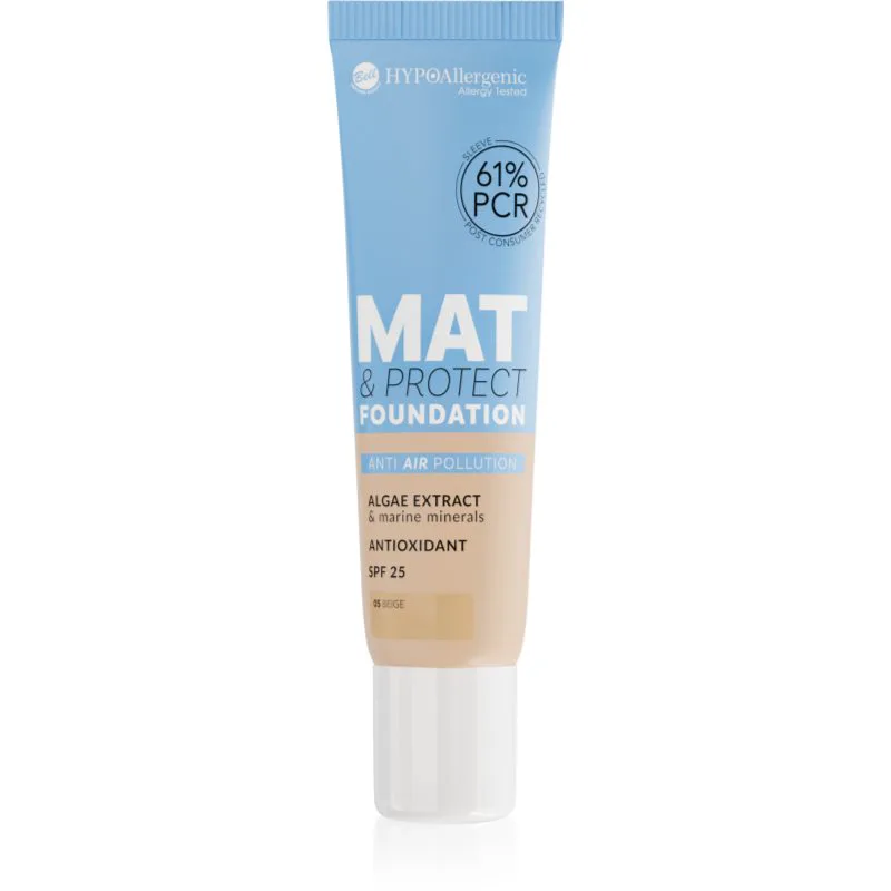 Bell Hypoallergenic Mat & Protect μακράς διαρκείας ματ μεικ απ SPF 25 απόχρωση 05 Μπεζ 30 γρ