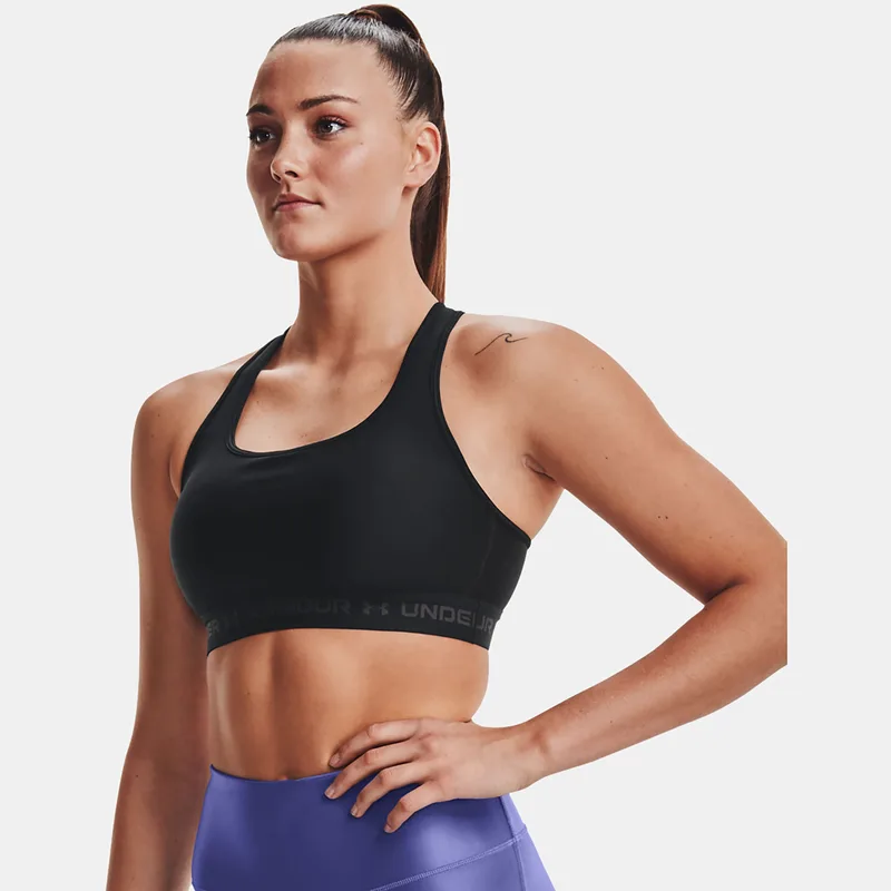 UNDER ARMOUR MID CROSSBACK SPORTS BRA ΜΑΥΡΟ