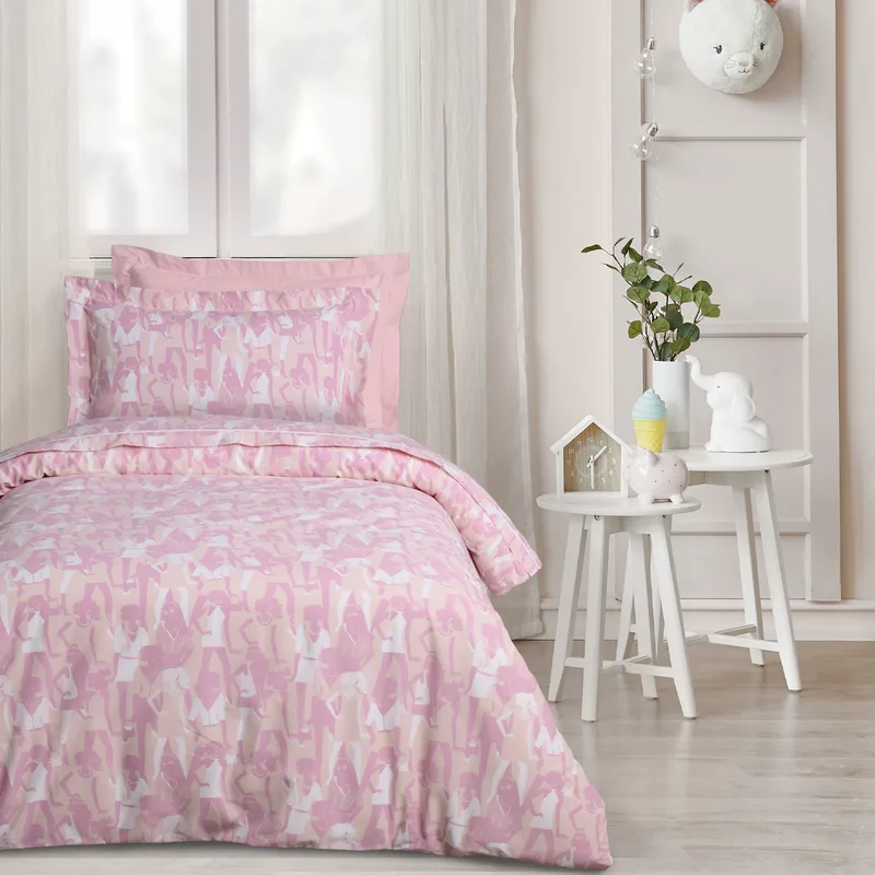 Σετ Σεντόνια Polycotton Μονά 170x260εκ. Kid Line 4987 Ροζ Das Kids (Τύπος κατωσέντονου: Χωρίς Λάστιχο, Χρώμα: Ροζ, Ύφασμα: 70% Βαμβάκι-30% Polyester) - DAS KIDS - 502109104987