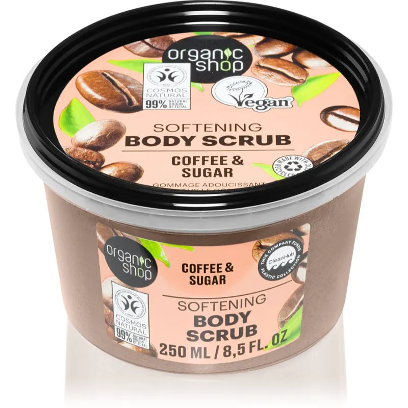 Organic Shop Organic Coffee & Sugar απολέπιση σώματος με καφέ 250 ml