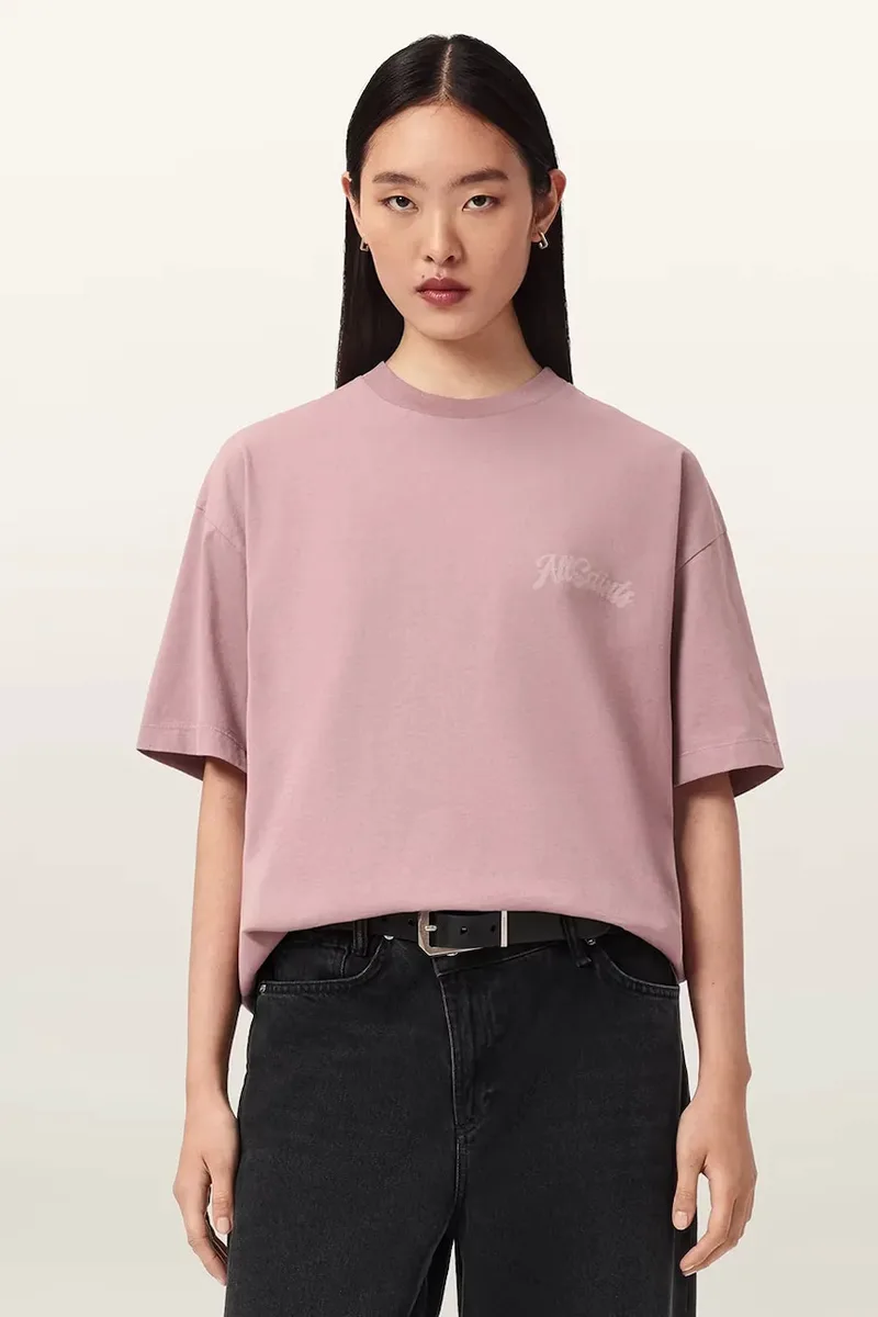 AllSaints oversize t-shirt γυναικείο βαμβακερό ODYSSEY ETTA TEE