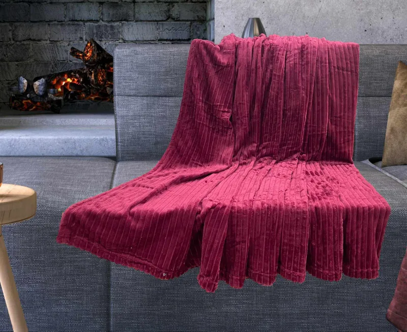 ΚΟΥΒΕΡΤΑ CORAL FLEECE ΚΟΤΛΕ ΜΠΟΡΝΤΩ 200X220 LINEAHOME