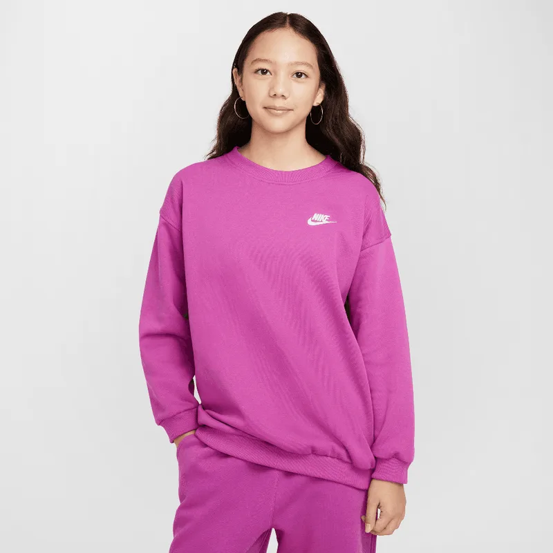 Nike Steertwear Club Flee Oversized Crew ΠαιδικόΦούτερ (9000190400_79002)