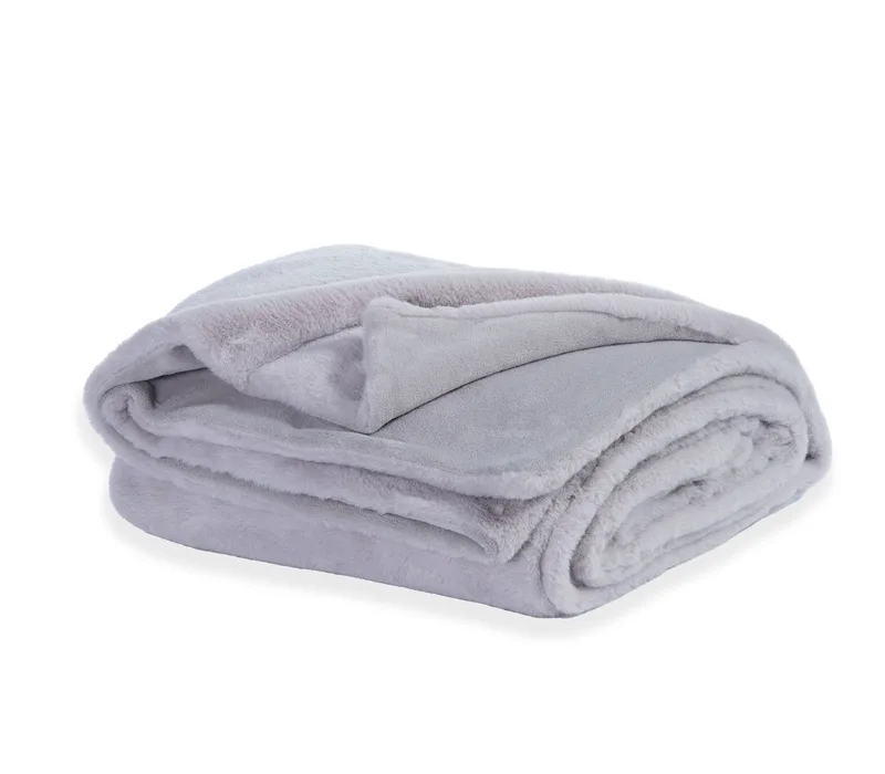 Κουβέρτα Γούνινη Υπέρδιπλη Nef-Nef Warmer Silver 240x220