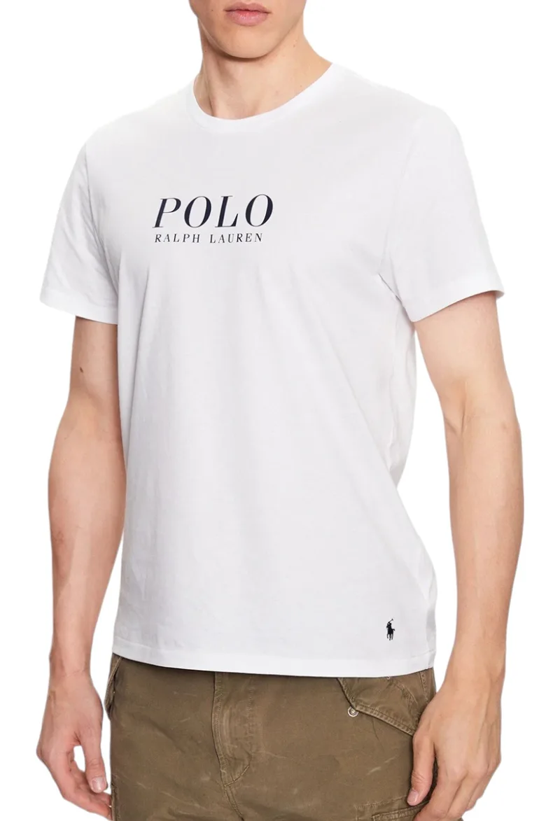 Μπλούζα Κοντομάνικη Polo Ralph Lauren Crew Sleep 714899613005-White Ανδρικό