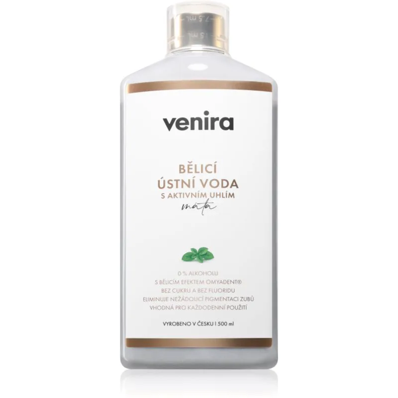 Venira Whitening Mouthwash with Active Charcoal λευκαντικό στοματικό διάλυμα με ενεργό άνθρακα 500 ml