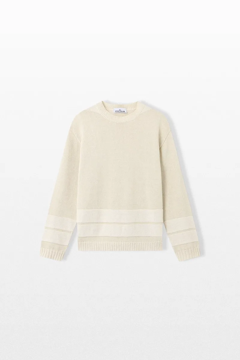STONE ISLAND Ανδρικό Μπεζ Crewneck Jumper