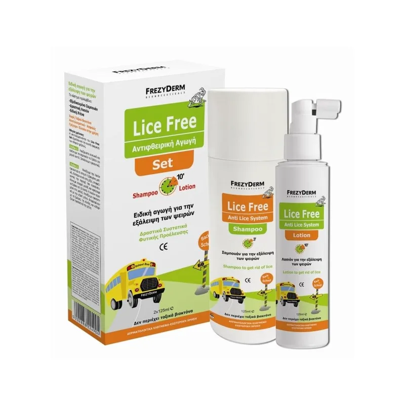 Frezyderm Lice Free Set Αντιφθειρικό Σαμπουάν 125ml + Λοσιόν 125ml