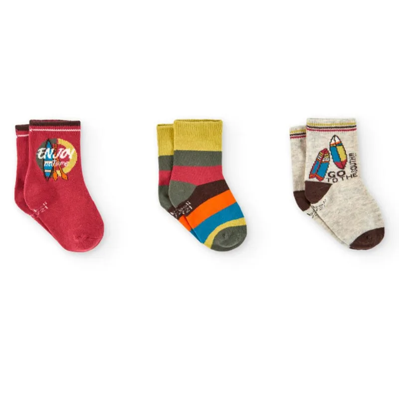 Κάλτσες 3 τεμ. αγόρι Boboli-391036-3889-Multicolor