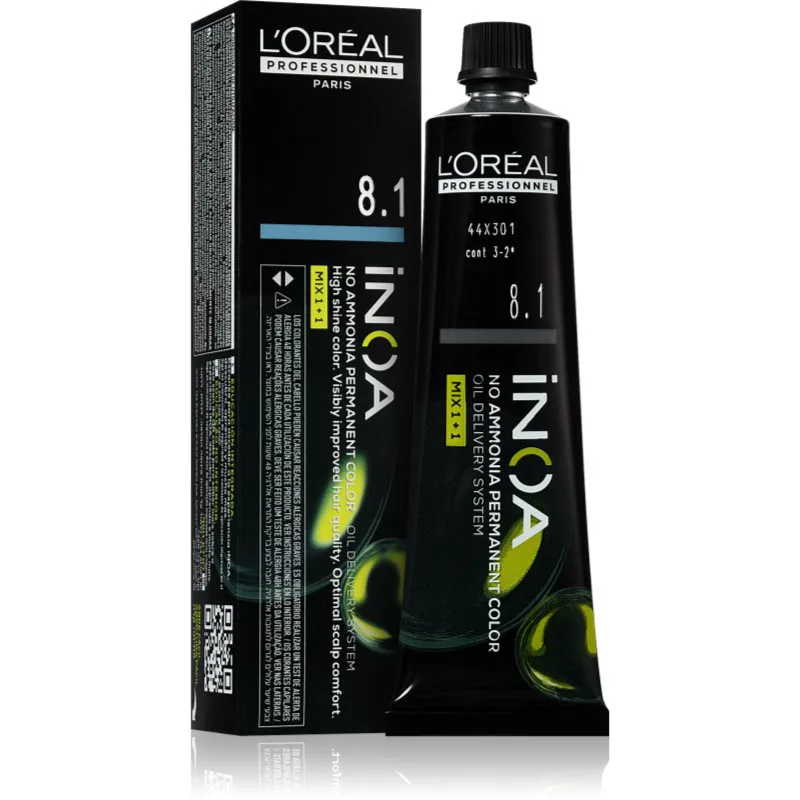 L’Oréal Professionnel Inoa μόνιμη βαφή μαλλιών χωρίς αμμωνία απόχρωση 8.1 60 ml