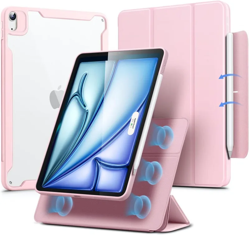 ESR Rebound Hybrid 360 Θήκη Apple iPad Air 7 2025 11" / iPad Air 6 2024 11" / Air 5 2022 10.9" / Air 4 2020 10.9" με Υποδοχή Apple Pencil - Ροζ (4894240194416)