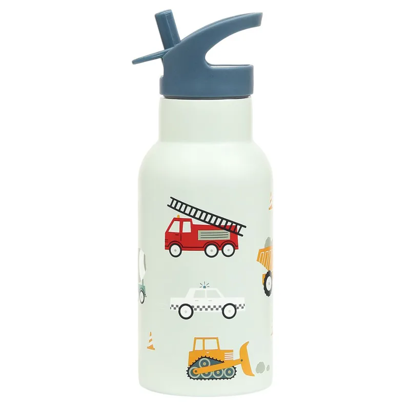 Παγούρι - Θερμός 350ml Με Καλαμάκι Α Little Lovely Company Vehicles DBSSVE67