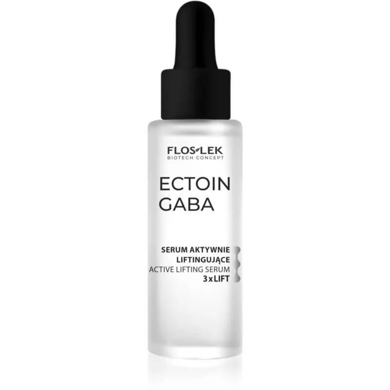 FlosLek Laboratorium Ectoin Gaba Active Lifting Face Serum 3xLift ανυψωτικός ορός για ενίσχυση επιδερμίδας πρόσωπου 30 ml