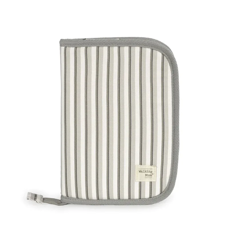 Θήκη Για Βιβλιάριο Υγείας Walking Mum Botton Stripes