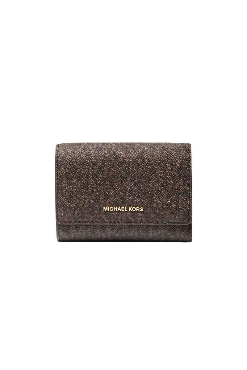 Michael Kors γυναικείο πορτοφόλι με all-over monogram "Bryant" - 32S5GYTP1B Καφέ