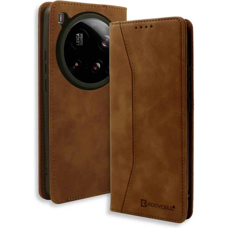 Θήκη Xiaomi 15 Ultra Bodycell Book Case Πορτοφόλι - Brown (5206015082153)