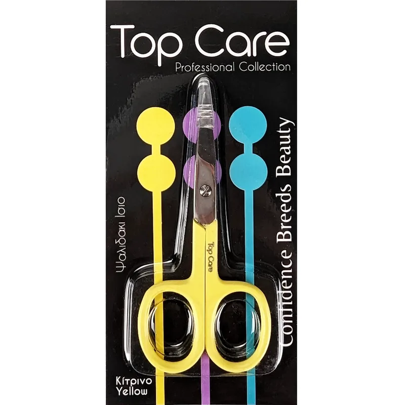 Top Care Straight Nail Scissors Ψαλιδάκι Ίσιο 1 Τεμάχιο - Κίτρινο