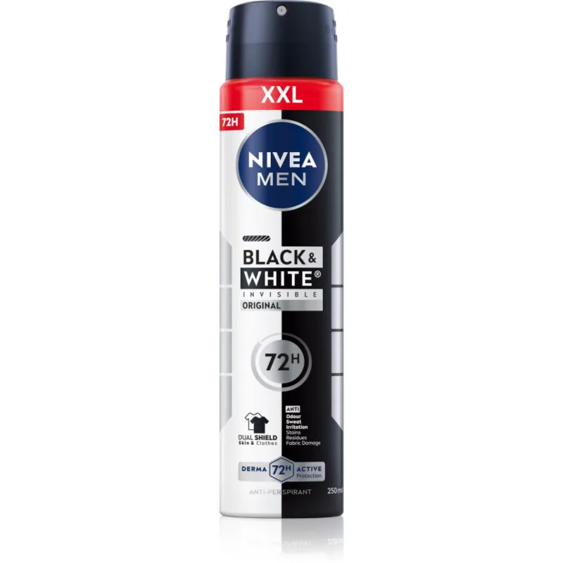 NIVEA MEN Invisible Black & White αντιιδρωτικό σε σπρέι για άντρες 250 ml