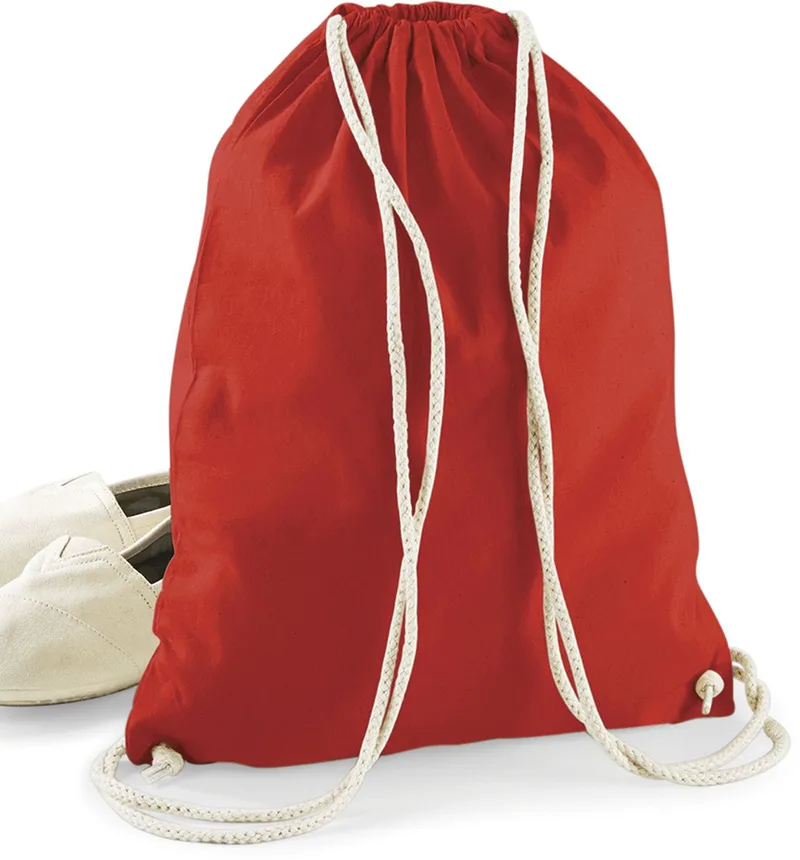 Βαμβακερός Σάκος με Κορδόνι W110 Westford Mill Bright Red