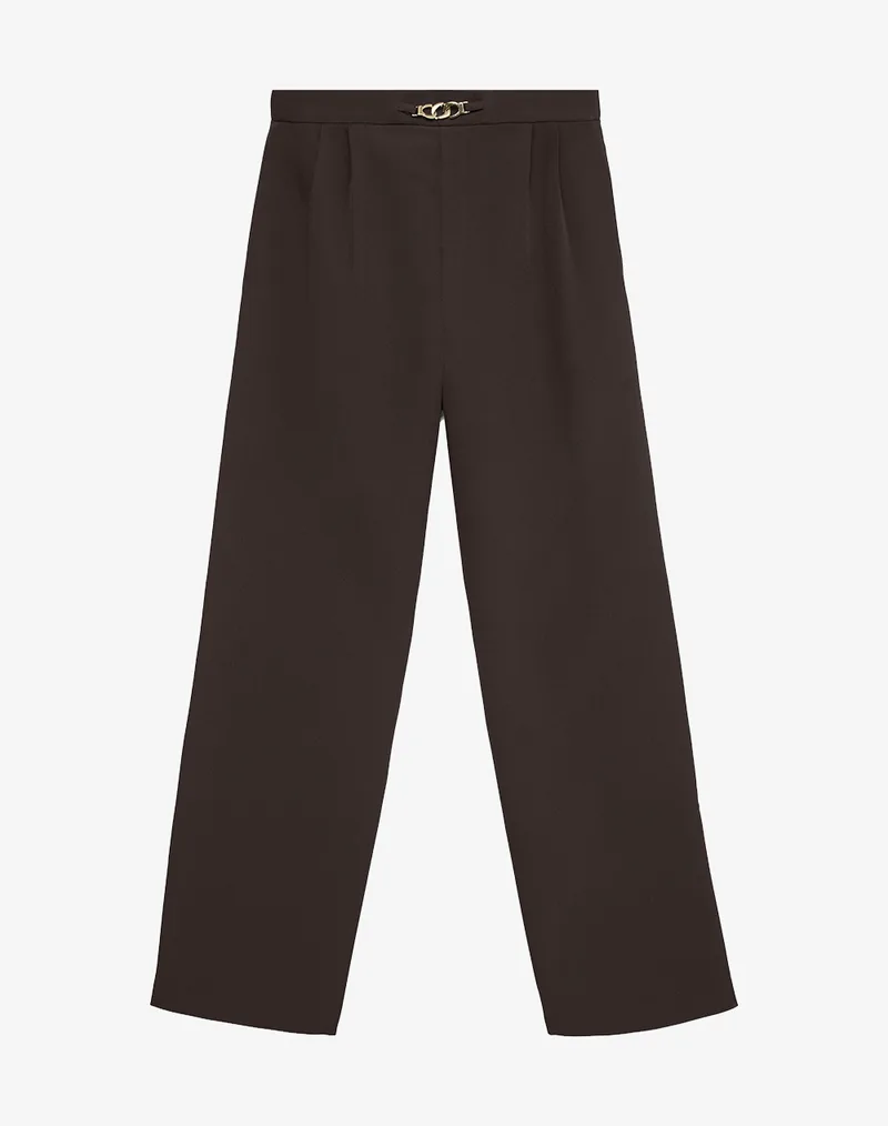 VERO MODA VMHADASSA MW PANT WVN BTQ GA 10337417-Chocolate Torte DarkBrown
