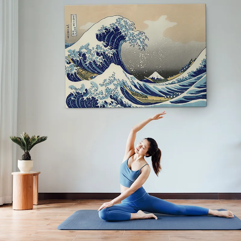 OUTLET Πίνακας σε καμβά HOKUSAI - GREAT WAVE 120cm x 80cm