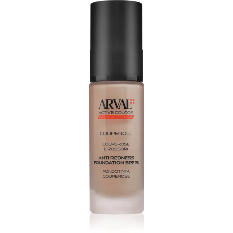 Arval Couperoll Anti-redness foundation SPF15 Make-Up κάλυψης SPF 15 03 Dark Μπεζ 30 ml