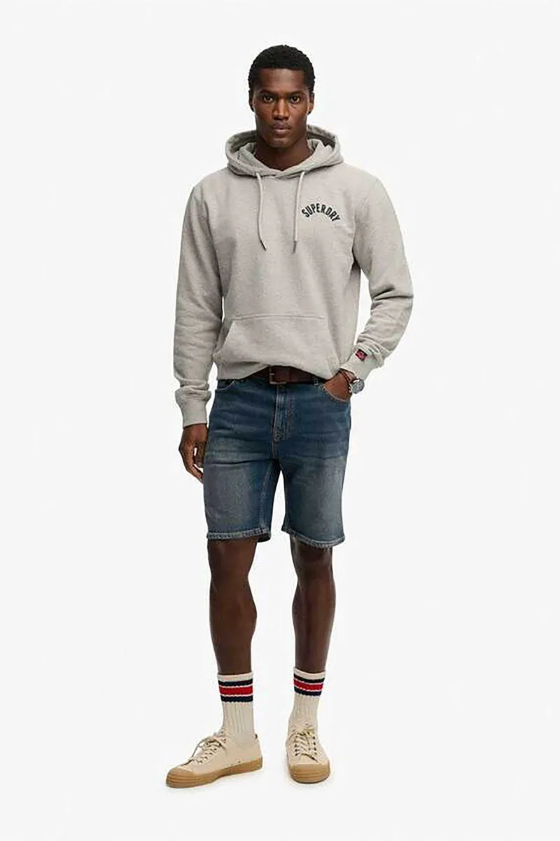 Superdry ανδρική denim βερμούδα πεντάτσεπη Straight Fit "Vintage" - M7110394A Denim Blue Σκούρο
